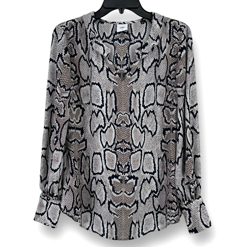 CAbi Serpentine Snake Print Pullover Blouse Shirt Womens Size Small Style 3759